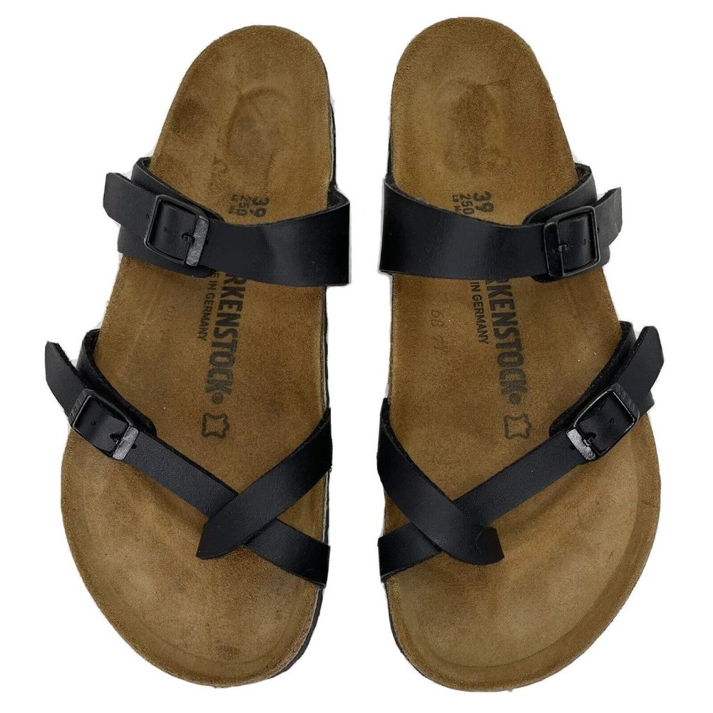 BIRKENSTOCK Mayari Sandal 8 39 Black Birko-Flor Slip On